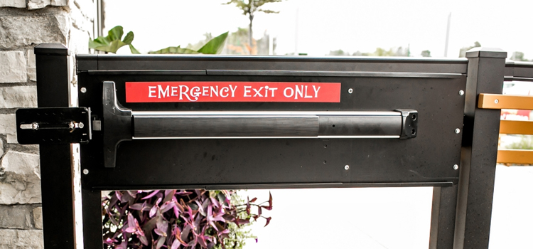 emergency push bar installation in Duarte